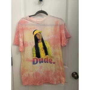 Netflix Stranger Things Argyle Dude Retro Tie-Dye T-Shirt L Cotton Hippie Casual